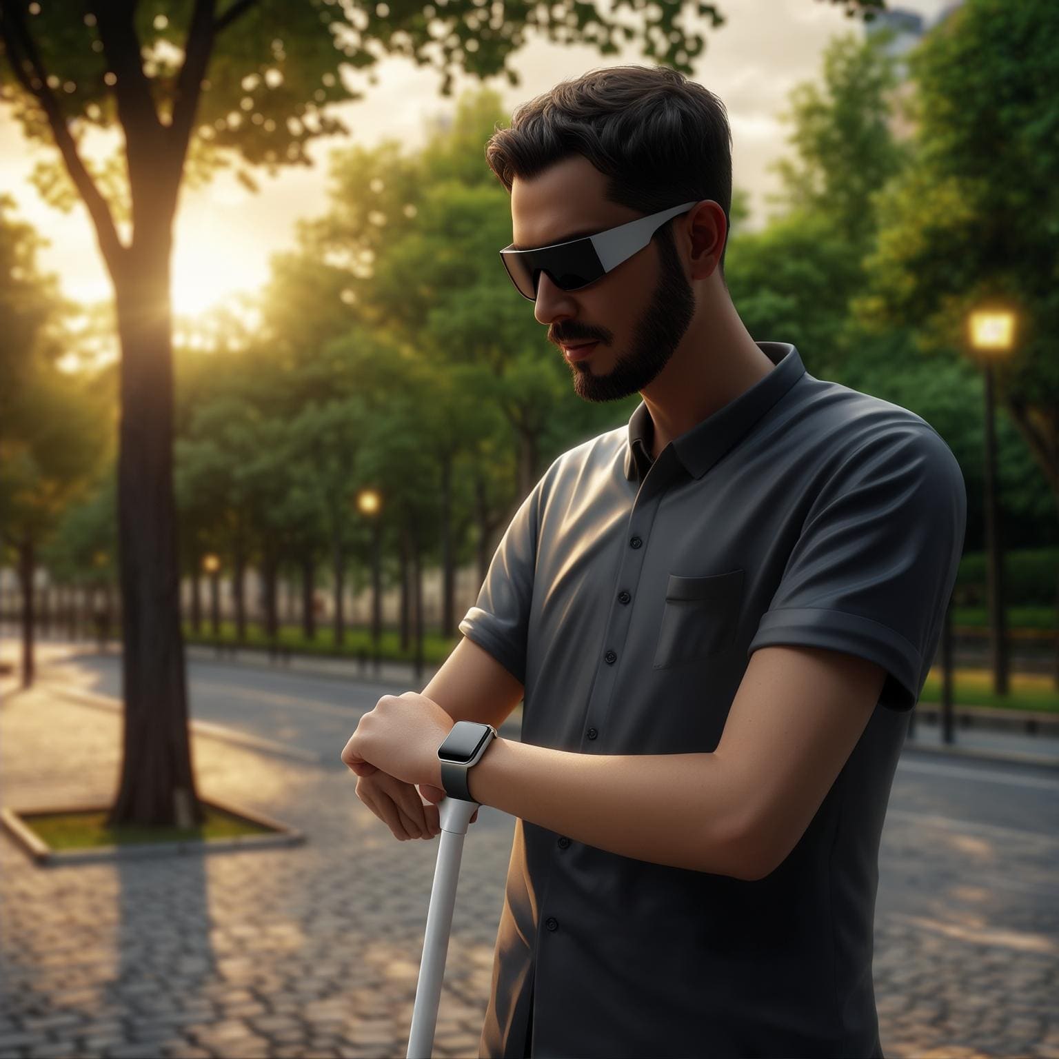 Slepec pov&iacute;daj&iacute;c&iacute; si se sv&yacute;mi chytr&yacute;mi hodinkami